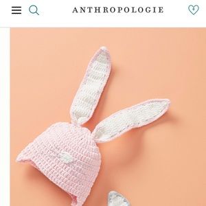 Anthropologie infant bunny ears knit hat